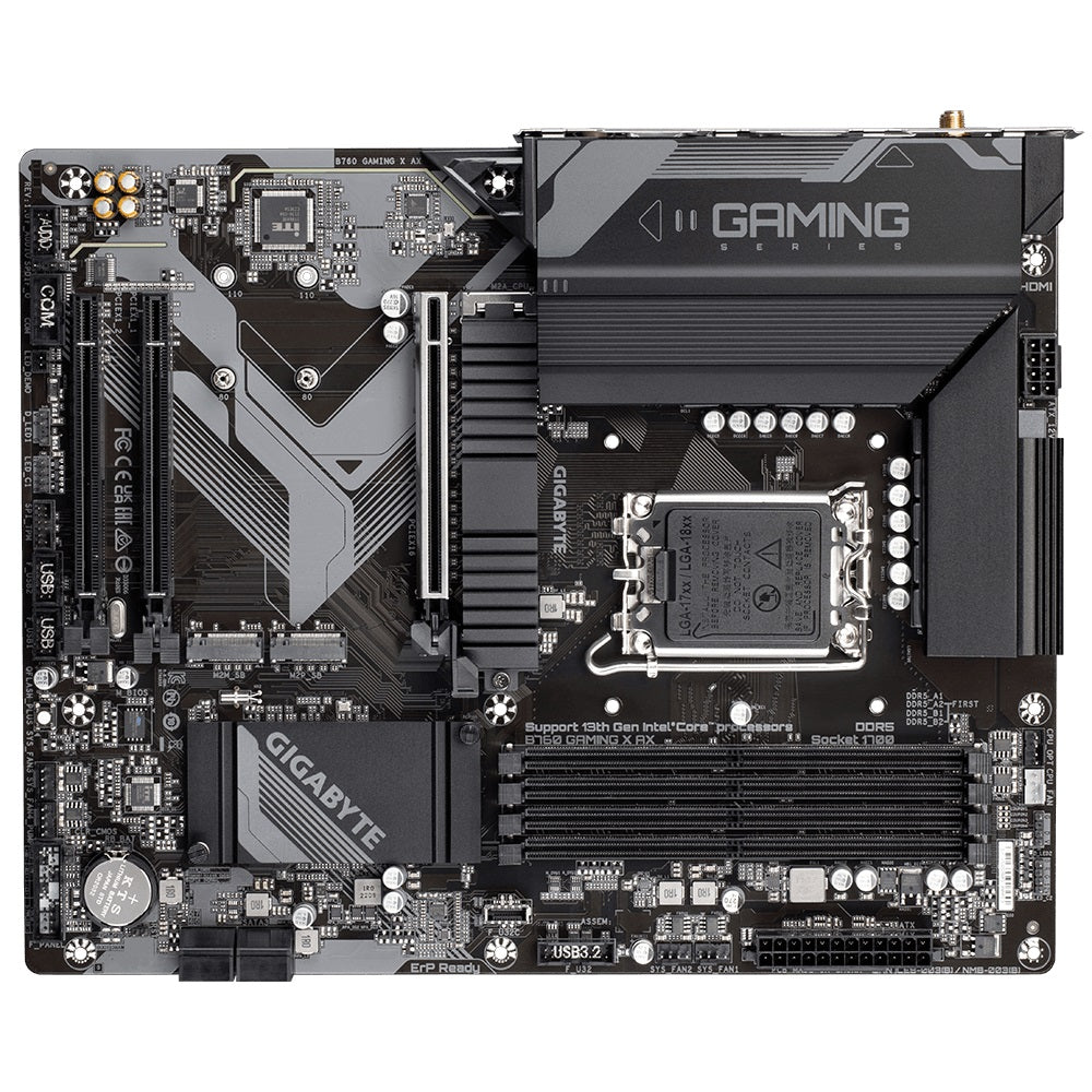 Gigabyte B760 Gaming X AX Intel LGA 1700 ATX Motherboard, 4x DDR5 ~128GB, 3x PCI-E x16, 3x M.2, 4... - Image 4