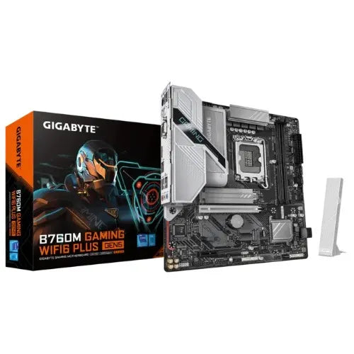 Gigabyte B760M GAMING WIFI6 PLUS GEN5 Intel LGA 1700 m-ATX Motherboard, 2xDDR5 ~128GB, 1xPCI-E x1...