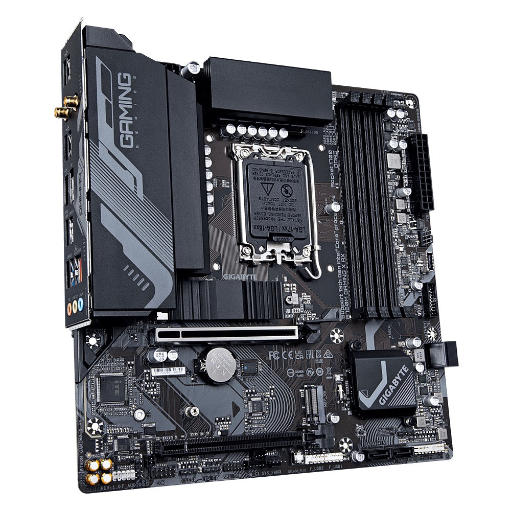 Gigabyte B760M Gaming X AX Intel LGA 1700 m-ATX Motherboard, 4x DDR5 ~128GB, 1x PCI-E x16, 1x PCI... - Image 3