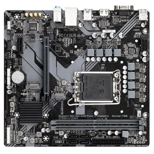 Gigabyte B760M H DDR4 Intel LGA 1700 m-ATX Motherboard, 2x DDR4 ~64GB, 1x PCI-E x16, 2x M.2, 4x S... - Image 4