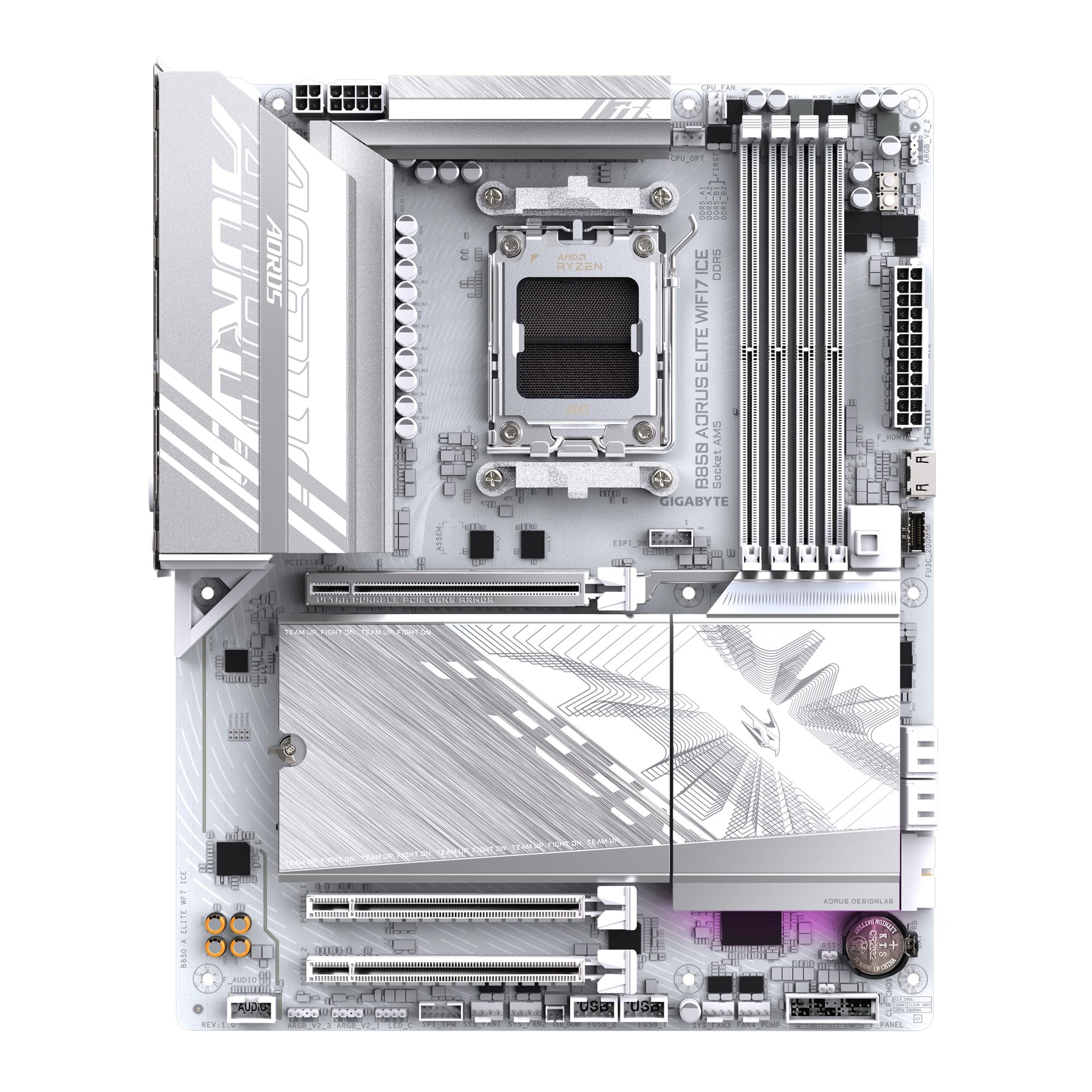 Gigabyte B850 A ELITE WF7 ICE 1.0 , AMD AM5, 1 x HDMI, 3 x PCI Express x16, 3 x M.2, 4 x SATA, 9x... - Image 2