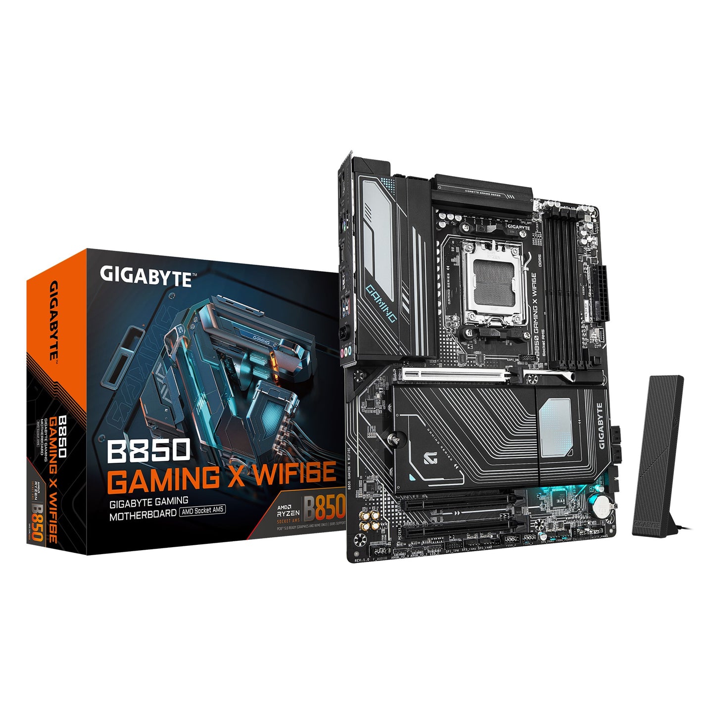 Gigabyte B850 GAMING X WIFI6E 1.0, AMD AM5, 4 x DDR5 up to 256 GB, 1 x HDMI, 3 x PCI Express x16,...