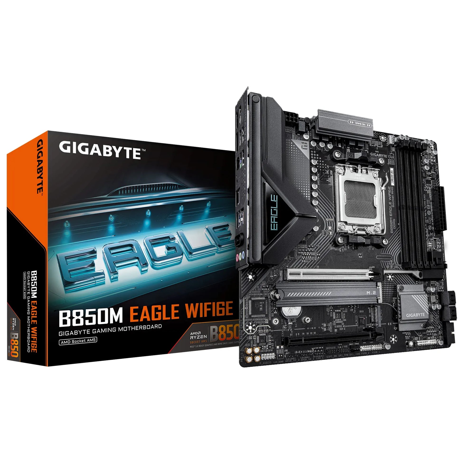Gigabyte B850M EAGLE WF6E , AMD AM5, 4 x DDR5 up to 256 GB,  1 x HDMI, 1 x PCI Express x16, 2 x M...