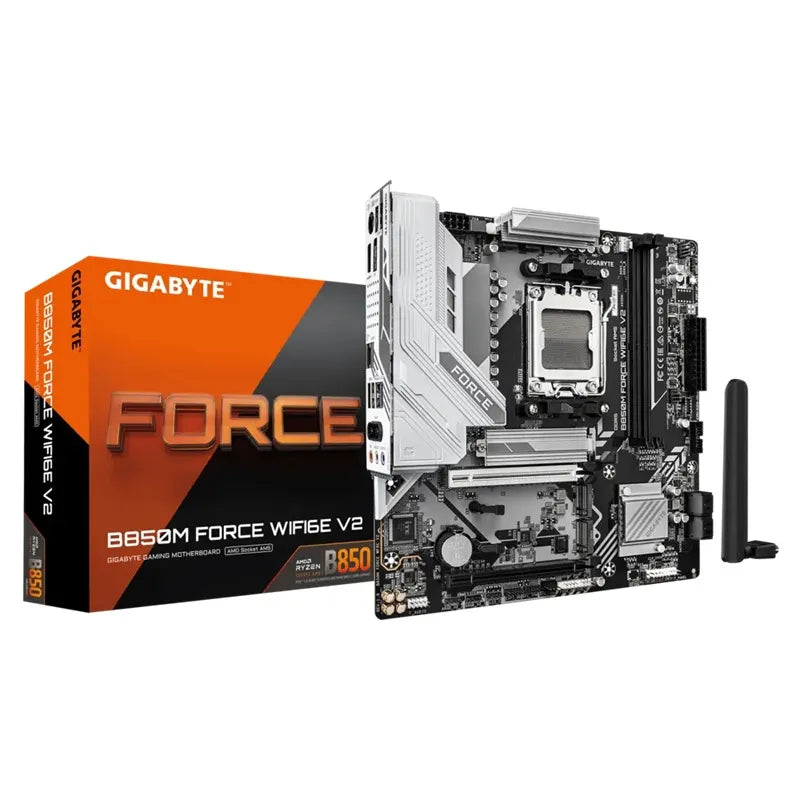 Gigabyte B850M FORCE  WIFI6E V2, AMD AM5, 2 x DDR5 up to 128 GB, 1 x HDMI, 2 x PCI Express x16, 3...