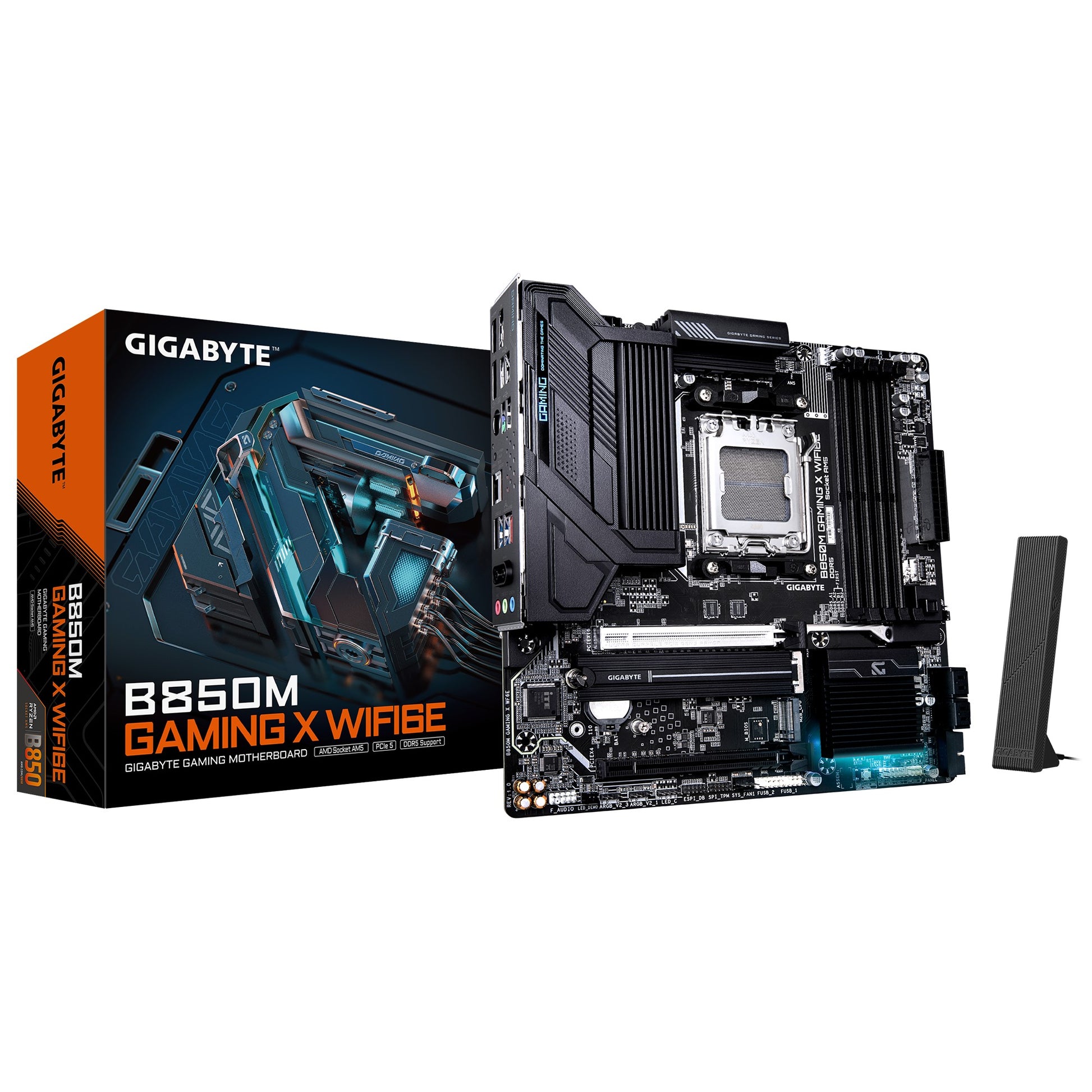 Gigabyte B850M GAMING X WF6E 1.0, AMD AM5, 4 x DDR5 up to 256 GB,  1 x HDMI, 2 x PCI Express x16,...