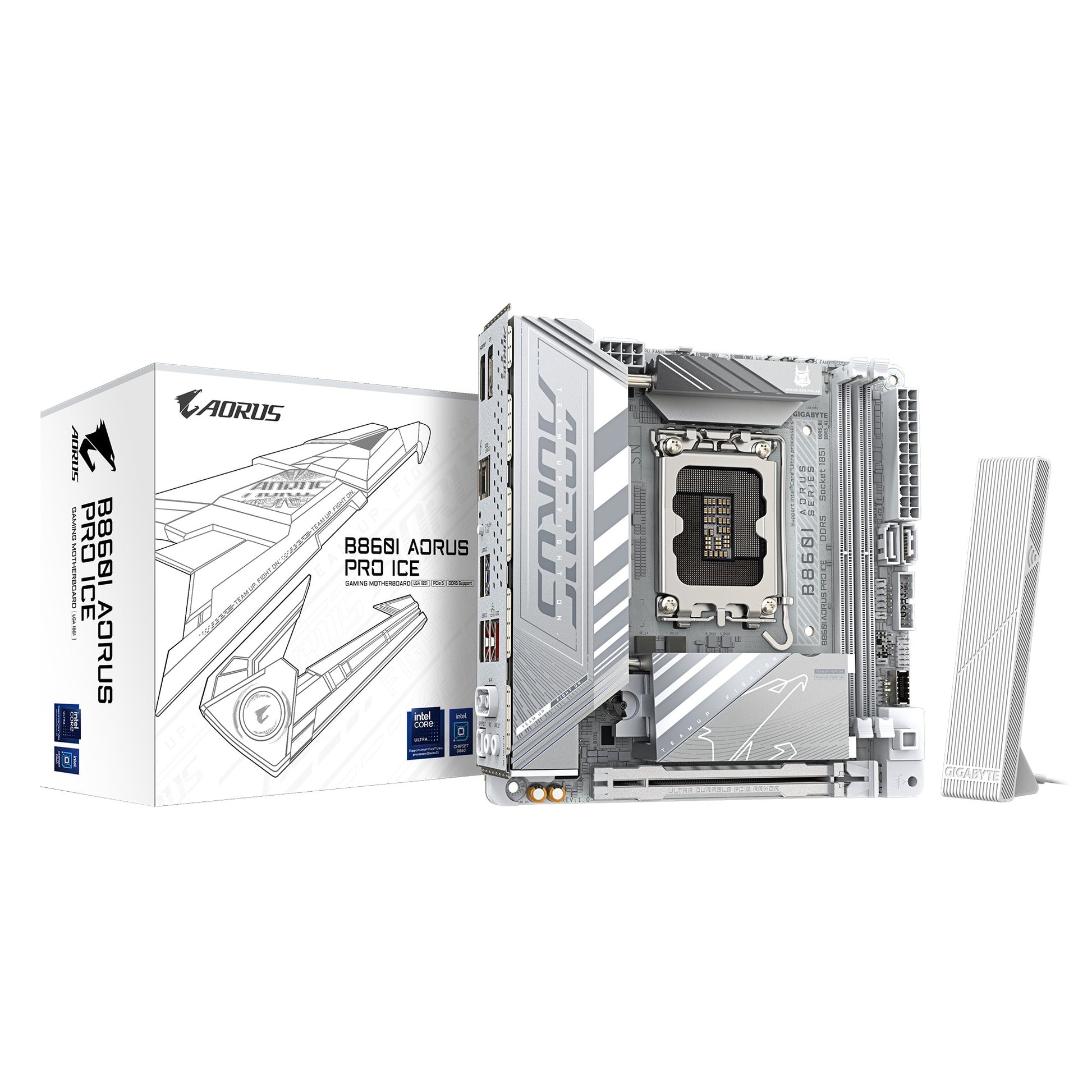 Gigabyte M/B B860I AORUS PRO ICE 1.0, Intel ® B860, 4 x DDR5 up to 128 GB, 1x HDMI, 1 x PCI Expre...
