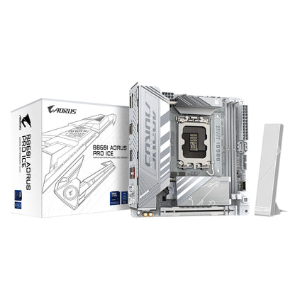 Gigabyte M/B B860I AORUS PRO ICE 1.0, Intel ® B860, 4 x DDR5 up to 128 GB, 1x HDMI, 1 x PCI Expre...