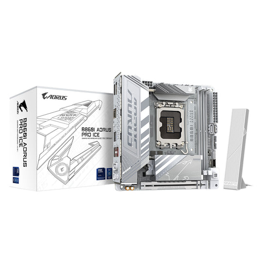 Gigabyte M/B B860I AORUS PRO ICE 1.0, Intel ® B860, 4 x DDR5 up to 128 GB, 1x HDMI, 1 x PCI Expre...