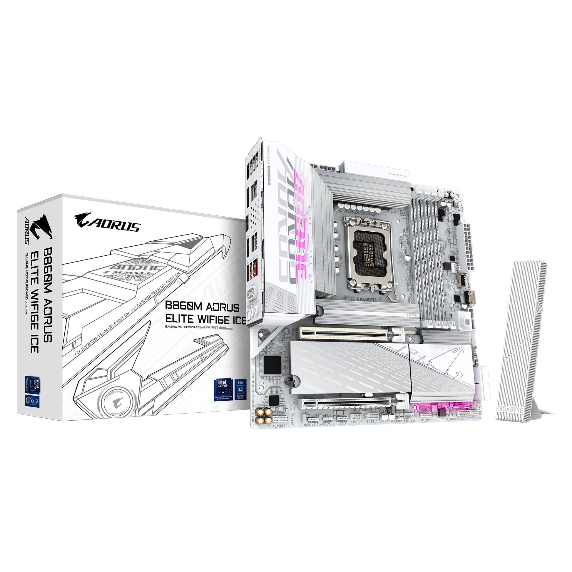 Gigabyte M/B B860M A ELT WF6E ICE 1.0, Intel ® B860, 4 x DDR5 up to 256 GB, 2x HDMI, 2 x PCI Expr...