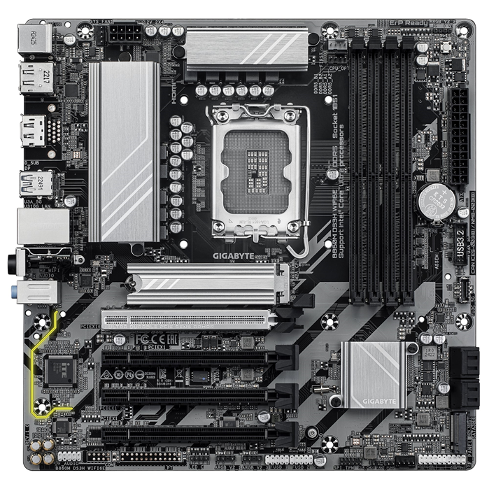 Gigabyte M/B B860M DS3H WIFI6E 1.0, Intel ® B860, 4 x DDR5 up to 256 GB, 1x HDMI, 4 x PCI Express... - Image 2