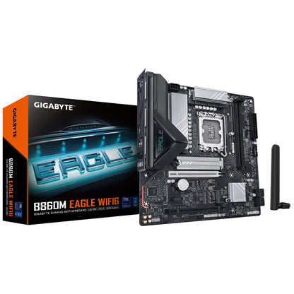 Gigabyte M/B B860M EAGLE WIFI6 1.0, Intel ® B860, 2 x DDR5 up to 128 GB, 1x HDMI, 2 x PCI Express...