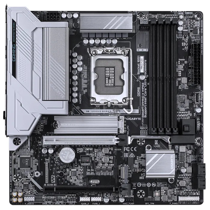 Gigabyte M/B B860M GAMING X WIFI6E 1.0, Intel ® B860, 4 x DDR5 up to 256 GB, 1x HDMI, 2 x PCI Exp... - Image 2