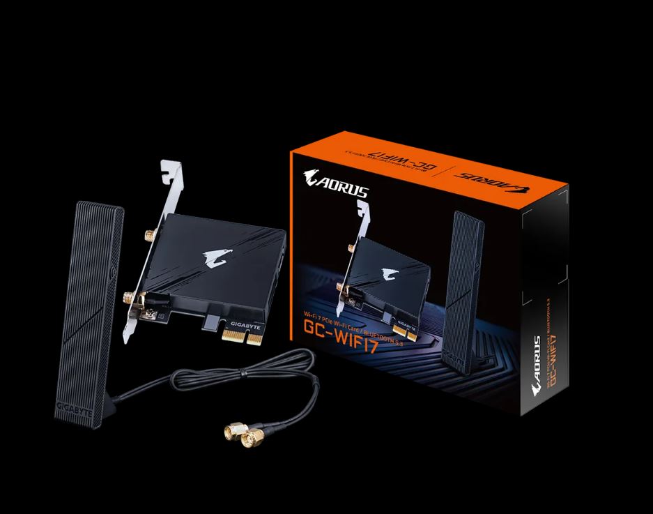 Gigabyte GC-WIFI7 Motherboard, Wi-Fi 7, up to 5800Mbps, up to 320MHz bandwidth support across the...