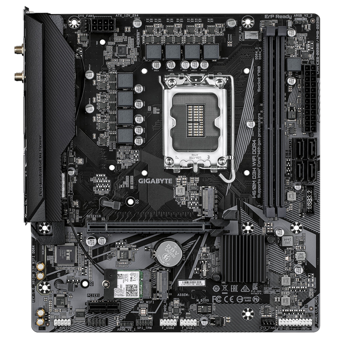 Gigabyte H610M D3H WIFI DDR4 Intel LGA 1700 , 2x DDR4 ~64GB, 1 x HDMI, 1x PCI x16, 1x PCI=E x1,1x... - Image 2