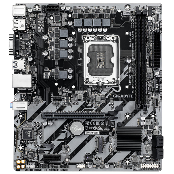 Gigabyte H810M S2H  Intel LGA 1851 ATX Motherboard, 2x DDR5 ~128GB, 1x PCI-E x16, 1x PCI-E x1, 1x... - Image 2