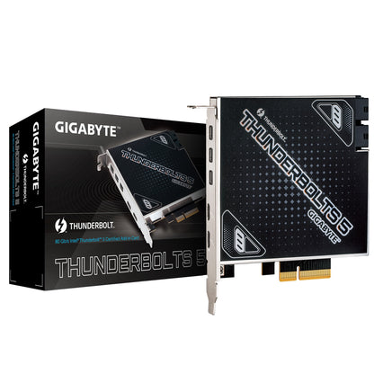 Gigabyte CARD THUNDERBOLTS 5 1.0 add-in card​, Intel® JHL9580 Thunderbolt™ 5 controller​, Dual Th...