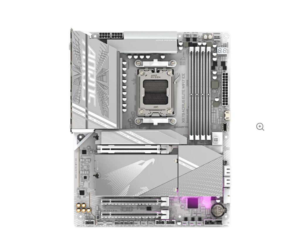 Gigabyte X870 AORUS ELITE WF7 ICE AMD AM5 ATX Motherboard 4x DDR5~256GB,3x PCIe x16, 4x M.2, 4x S... - Image 3