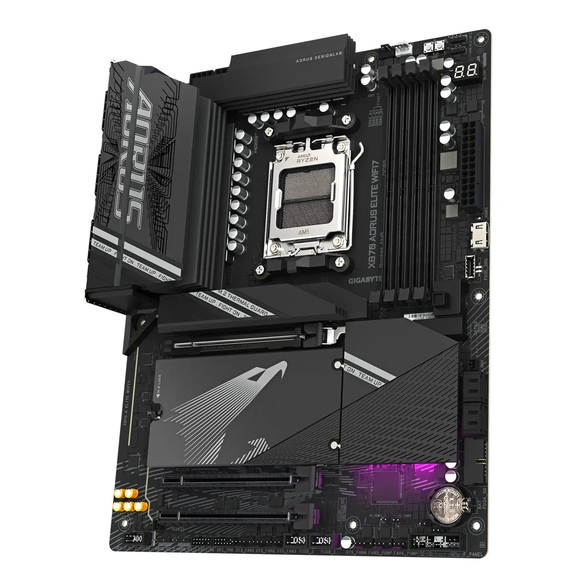 Gigabyte X870 AORUS ELITE WIFI7 AMD AM5 ATX Motherboard 4x DDR5~256GB,3x PCIe x16, 4x M.2, 4x SAT... - Image 3