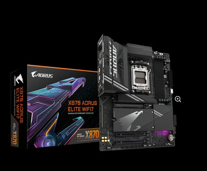 Gigabyte X870 AORUS ELITE WIFI7 AMD AM5 ATX Motherboard 4x DDR5~256GB,3x PCIe x16, 4x M.2, 4x SAT...