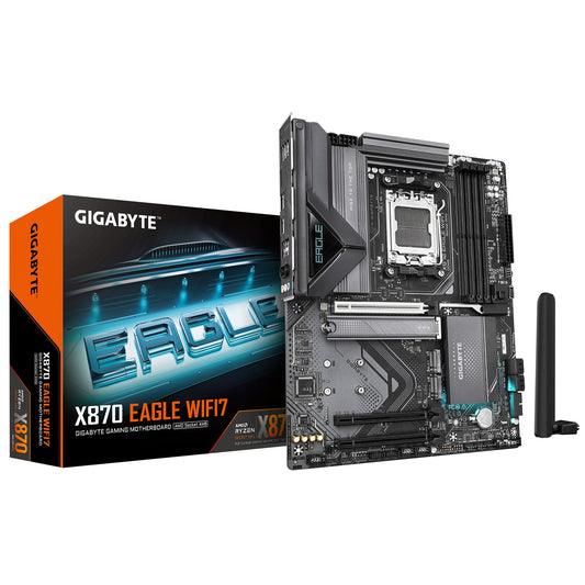 Gigabyte X870 EAGLE WIFI7 AMD AM5 ATX Motherboard 4x DDR5~256GB,3x PCIe x16, 3x M.2, 4x SATA 6, 4...