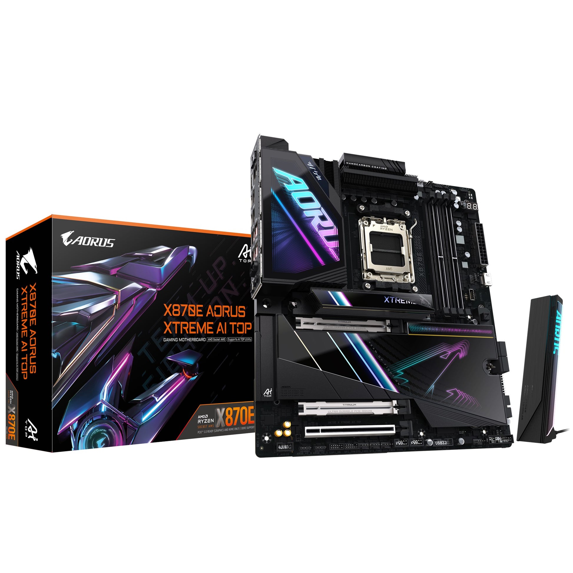 Gigabyte X870E AORUS XTREME AI TOP AMD AM5 ATX Motherboard 4x DDR5~256GB,3x PCIe x16, 4x M.2, 4x...