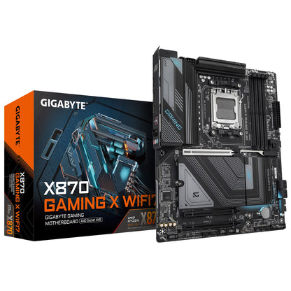 Gigabyte X870 GAMING X WIFI7 AMD AM5 ATX Motherboard 4x DDR5~256GB,3x PCIe x16, 3x M.2, 4x SATA 6...