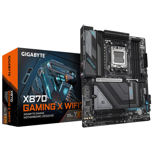 Gigabyte X870 GAMING X WIFI7 AMD AM5 ATX Motherboard 4x DDR5~256GB,3x PCIe x16, 3x M.2, 4x SATA 6...
