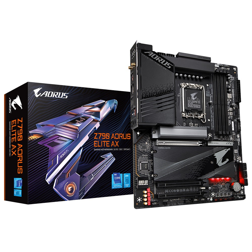 Gigabyte Z790 AORUS ELITE AX 1.0 Intel LGA 1700 ATX Motherboard, 4x DDR5 ~128GB, 3x PCI-E x16, 4x...