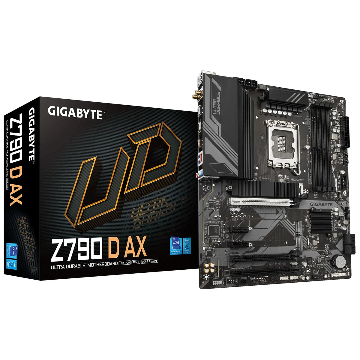 Gigabyte Z790 D AX  Intel LGA 1700 ATX Motherboard, 4x DDR5 ~192GB, 2x PCI-E x16, 3x M.2, 4x SATA...