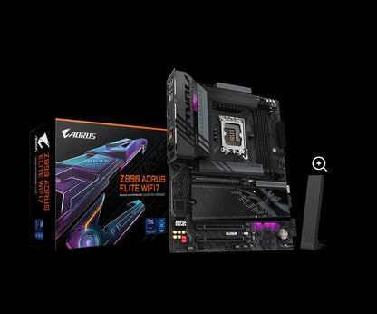 Gigabyte Z890 AORUSELITE WF7 Intel LGA 1851 ATX Motherboard, 4x DDR5 ~256GB, 3x PCI-E x16, 4x M.2...