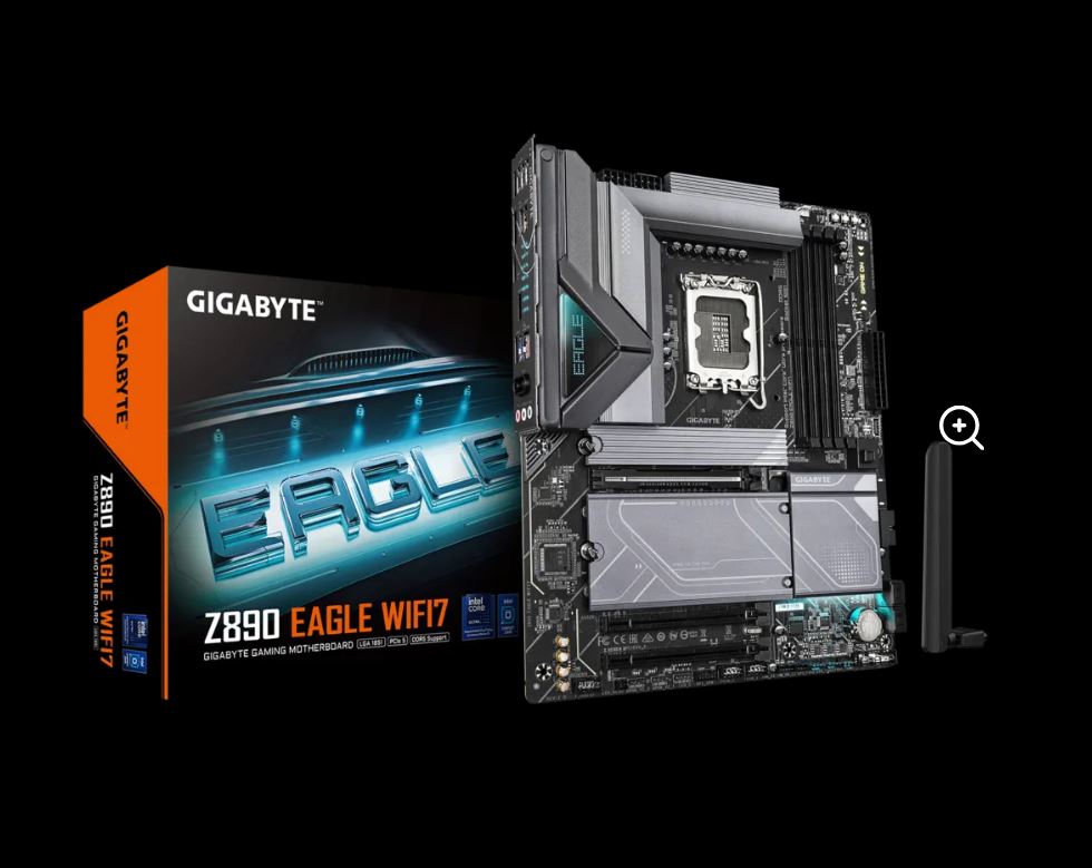 Gigabyte Z890 EAGLE WIFI7 Intel LGA 1851 ATX Motherboard, 4x DDR5 ~256GB, 3x PCI-E x16, 4x M.2, 4...