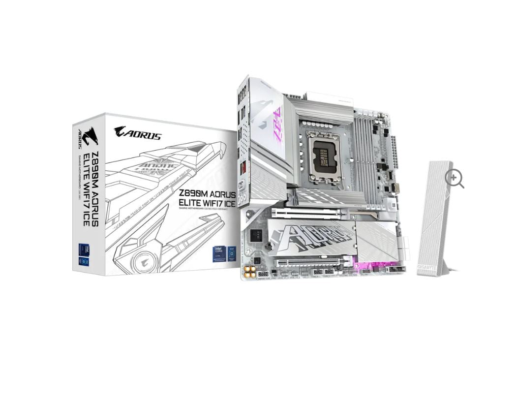 Gigabyte Z890M A ELITE WF7 ICE Intel LGA 1851 m-ATX Motherboard, 4x DDR5 ~256GB, 2x PCI-E x16, 3x...
