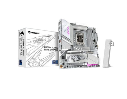 Gigabyte Z890M A ELITE WF7 ICE Intel LGA 1851 m-ATX Motherboard, 4x DDR5 ~256GB, 2x PCI-E x16, 3x...