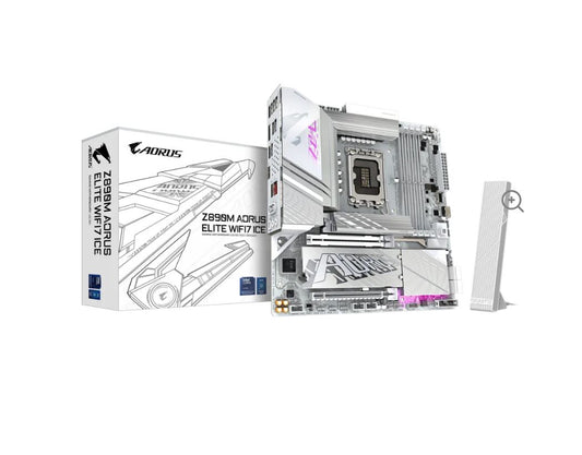 Gigabyte Z890M A ELITE WF7 ICE Intel LGA 1851 m-ATX Motherboard, 4x DDR5 ~256GB, 2x PCI-E x16, 3x...