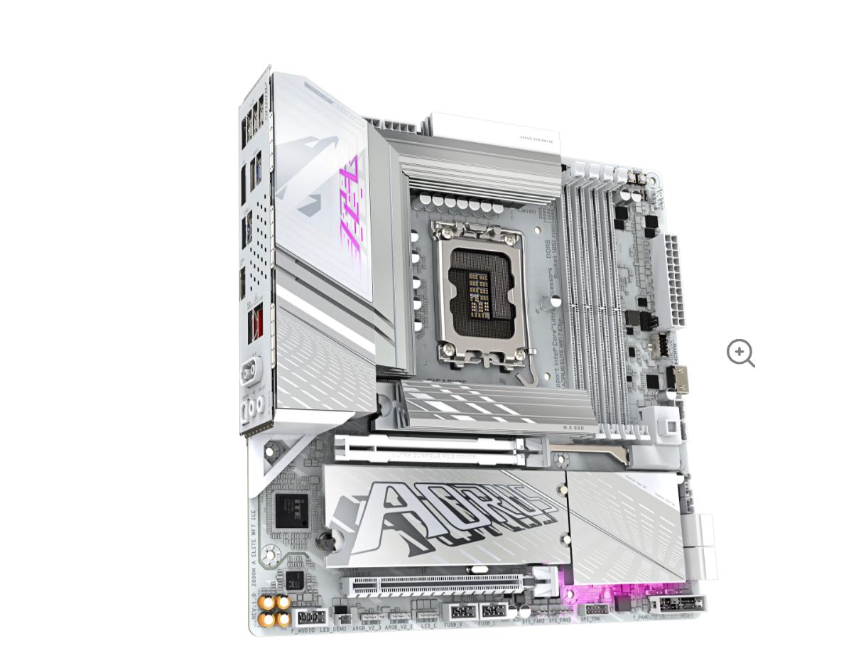 Gigabyte Z890M A ELITE WF7 ICE Intel LGA 1851 m-ATX Motherboard, 4x DDR5 ~256GB, 2x PCI-E x16, 3x... - Image 3