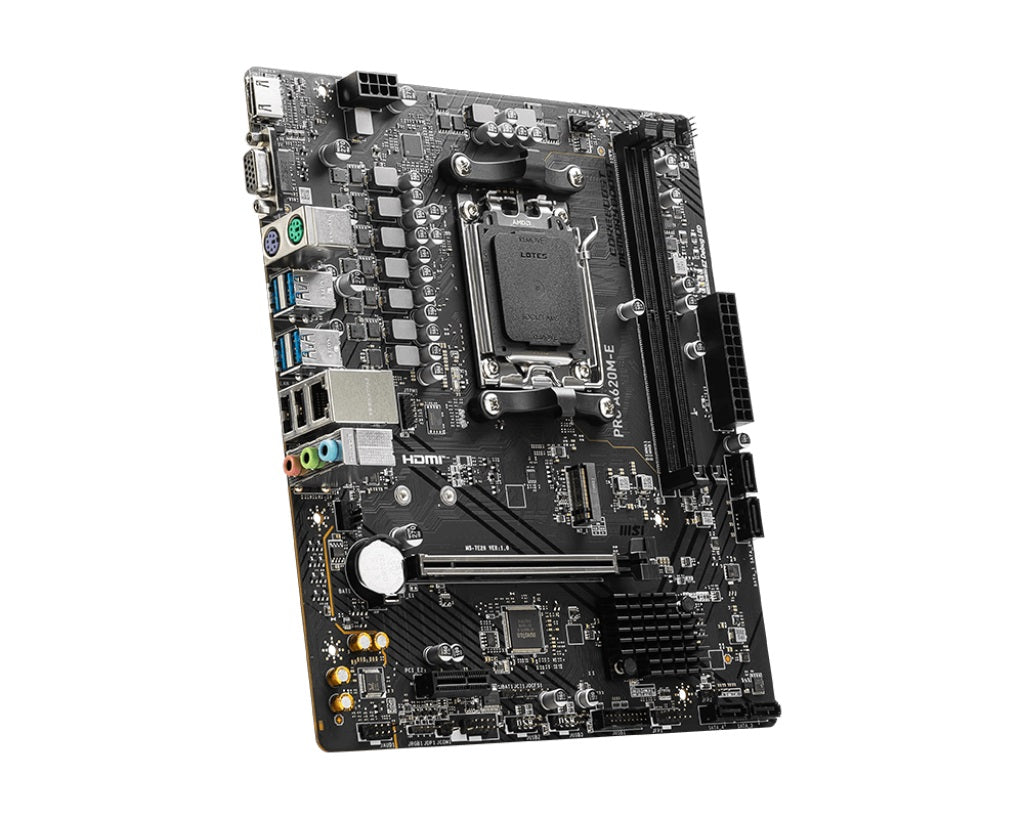 MSI PRO A620M-E AM5 mATX MB 2xDDR5 1xPCIE 16 1 PCI-E 1 1xM.2 4xSATA 4xUSB 3.2 2xUSB 2.0 - Motherb... - Image 4