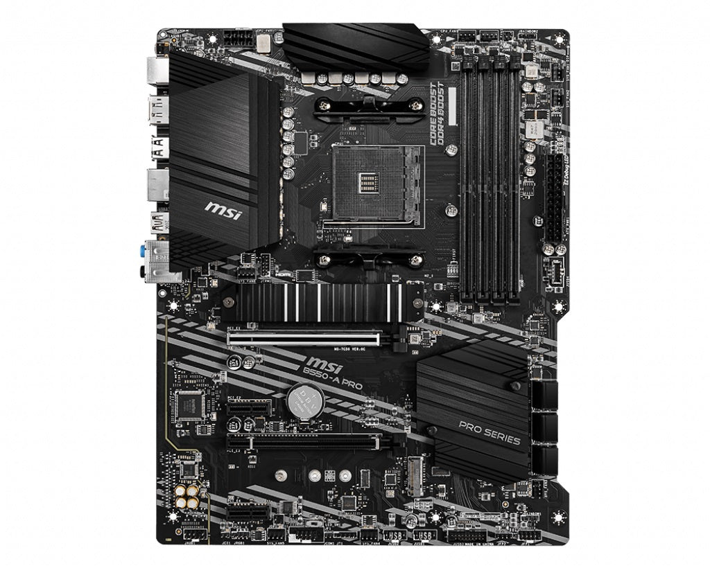 MSI B550-A PRO Motherboard, AMD Ryzen AM4, 4xDDR4, support up to 128GB, 1xPCIe 4.0/3.0 x16slot, 6... - Image 2