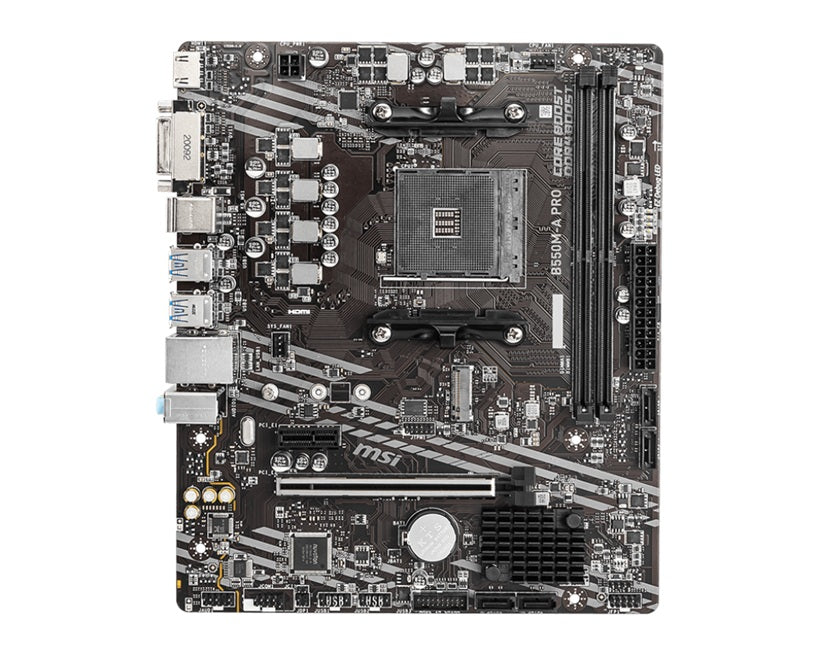 MSI B550M-A PRO Motherboard AMD Ryzen AM4, 2xDDR4, support up to 64GB, 1xPCIe 4.0/3.0 x16 slot, 2... - Image 2