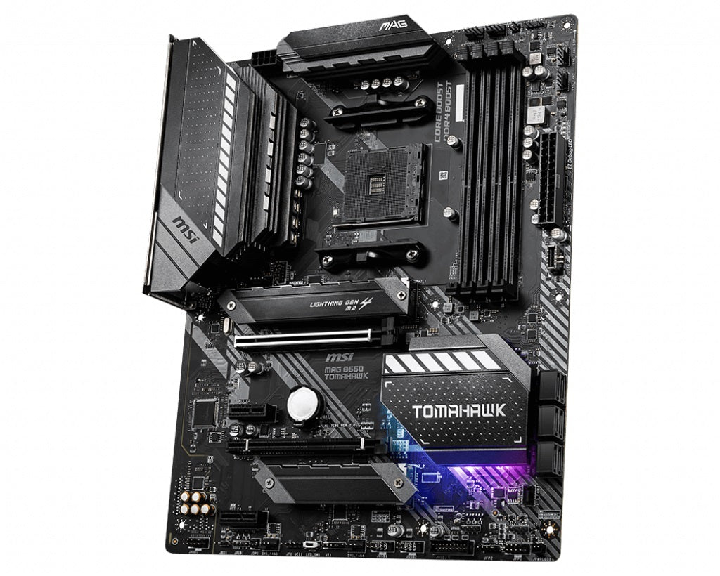 MSI MAG B550 TOMAHAWK ATX Motherboard, AMD Ryzen AM4, 4xDDR4, 1xPCIe4.0 x16slots, 2xPCIe3.0 x16sl... - Image 2
