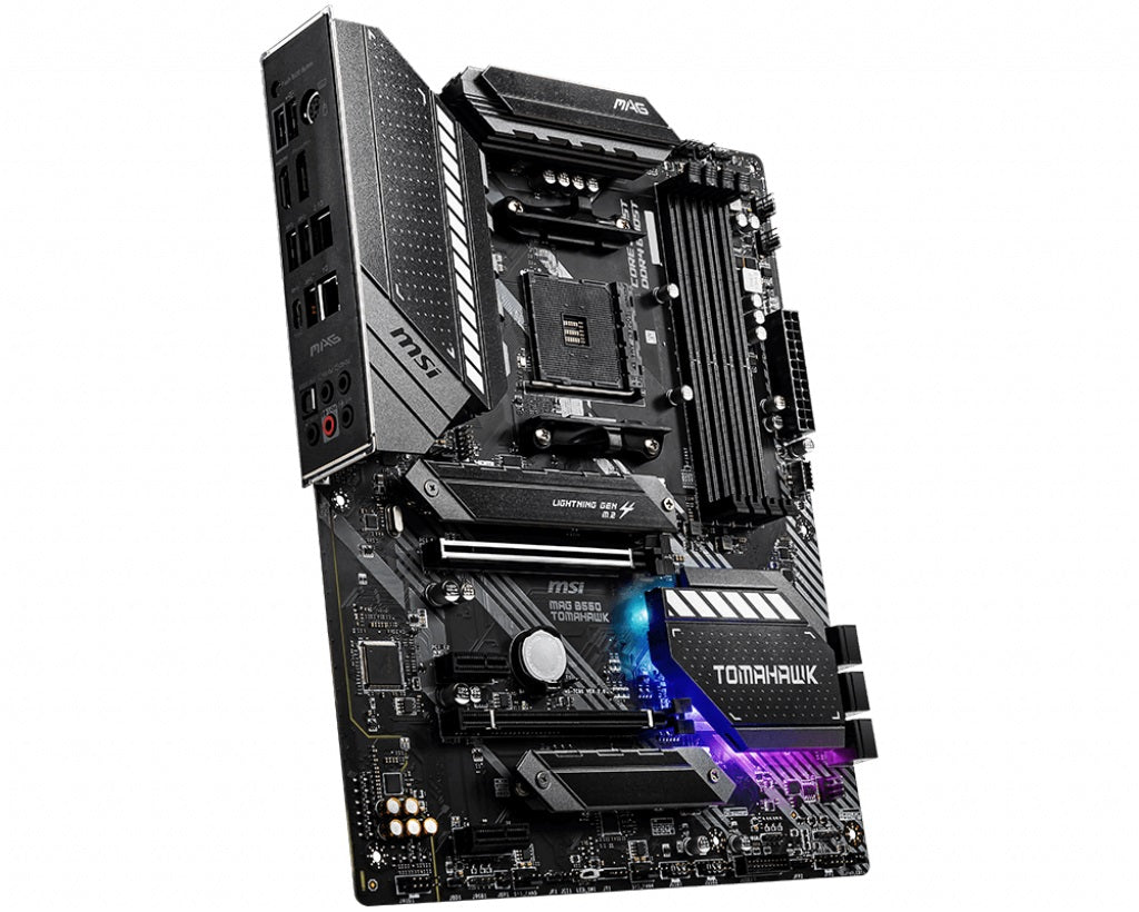 MSI MAG B550 TOMAHAWK ATX Motherboard, AMD Ryzen AM4, 4xDDR4, 1xPCIe4.0 x16slots, 2xPCIe3.0 x16sl... - Image 3