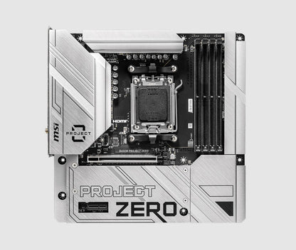 MSI B650M PROJECT ZERO Motherboard, AMD B650, 4x DDR5 128GB, 1x HDMI, 2x M.2, USB 3.2 Type A  x9... - Image 2