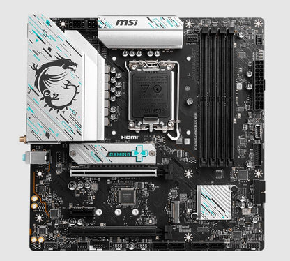 MSI B760M GAMING PLUS WIFI  ATX Motherboard, 4x DDR5~192GB, 5x PCI-E x 16, 2x M.2, 4x SATA, 2x US... - Image 2