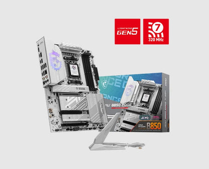MSI B850 EDGE TI WIFI, AMD B850, 4x DDR5 256GB, 1x HDMI, 3x PCI-E x16 slot, 4x M.2, 8x 4x USB 2.0...