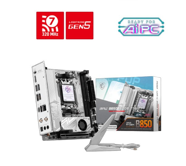 MSI B850I EDGE TI WIFI, ITX, AMD Ryzen, 2x DDR5 128GB, 1x HDMI, 1x PCI-E x16 slot, 2x M.2, 2x USB...