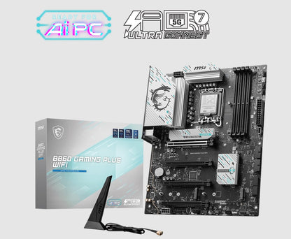 MSI B860 GAMING PLUS WIFI, INTEL B860, 4x DDR5 256GB, 1x HDMI, 4x PCI-E x16, 3x M.2, 4x SATA, 8x...