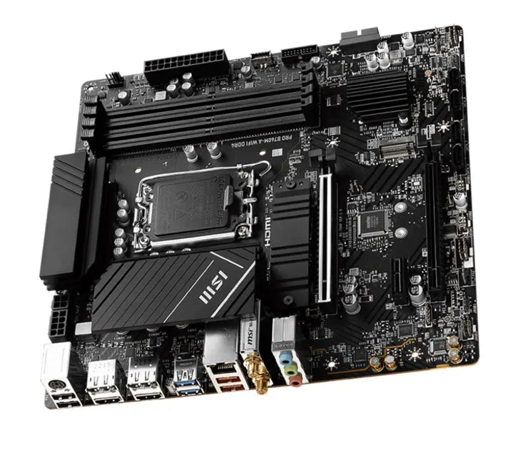 MSI PRO B760M-A WIFI DDR4 mATX Motherboard, 4x DDR4~128GB, 2x PCI-E x 16, 1x PCI-E x 1, 2x M.2, 4... - Image 4