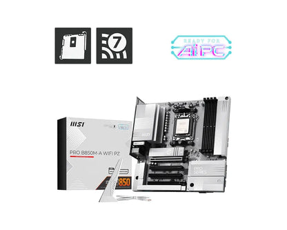 MSI PRO B850M-A WIFI PZ, AMD Ryzen™ 9000/ 8000/ 7000, AM5, DDR5 256GB, PCIe 5.0, 2x M.2, Wi-Fi 7,...