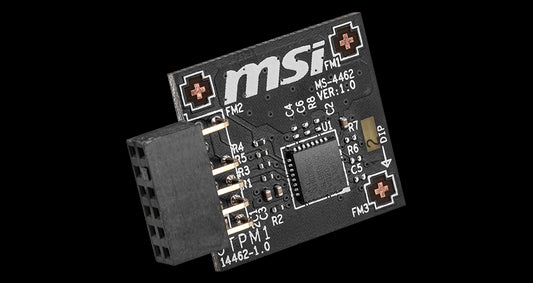 MSI TPM 2.0 Module (MS-4462) SPI Interface, 12-1 Pin, Supports MSI Intel 400 Series Motherboards...