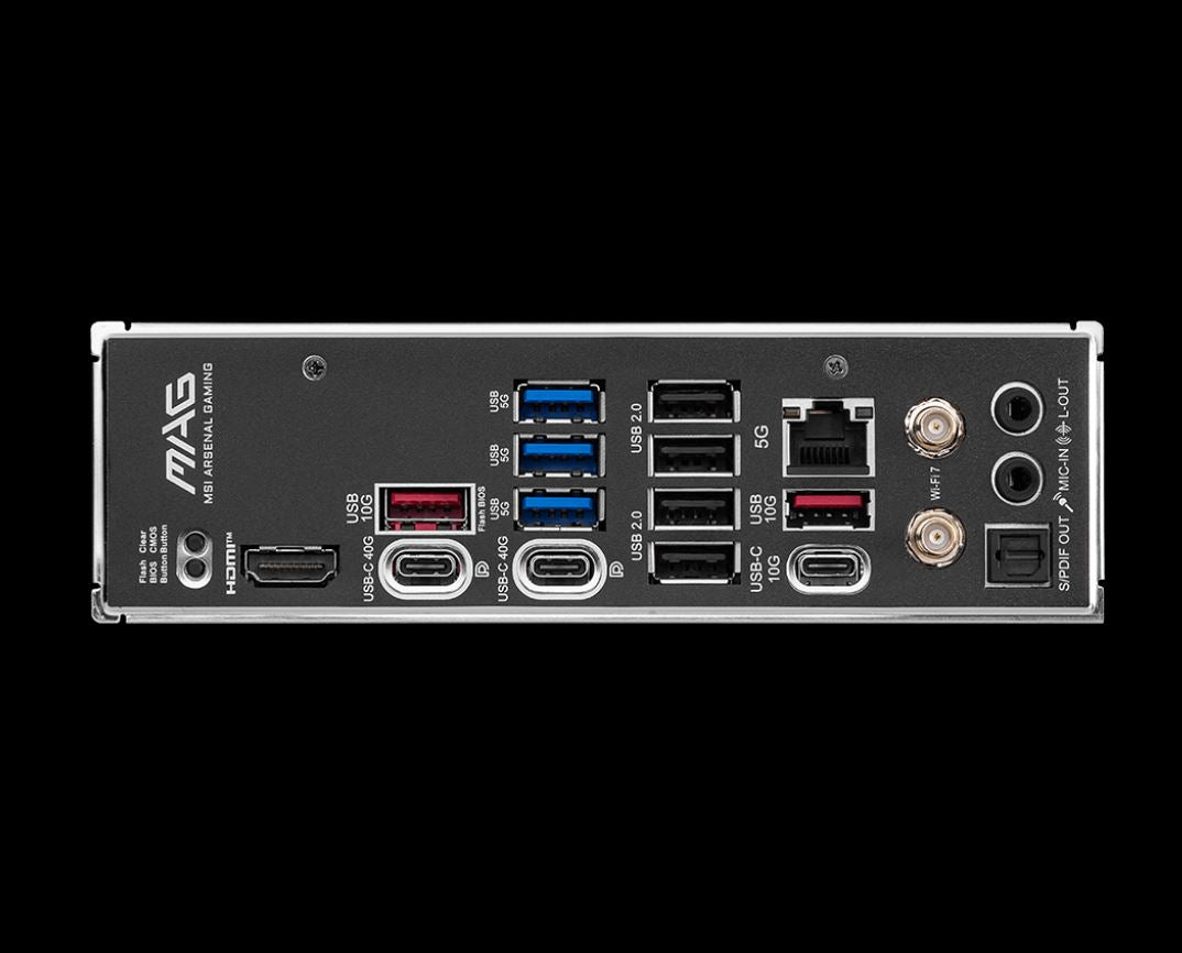 MSI MAG X870 TOMAHAWK WIFI, AMD AM5 ATX Motherboard 4x DDR5~256GB, 3x PCIe x16, 4x M.2, 5x USB 3.... - Image 4