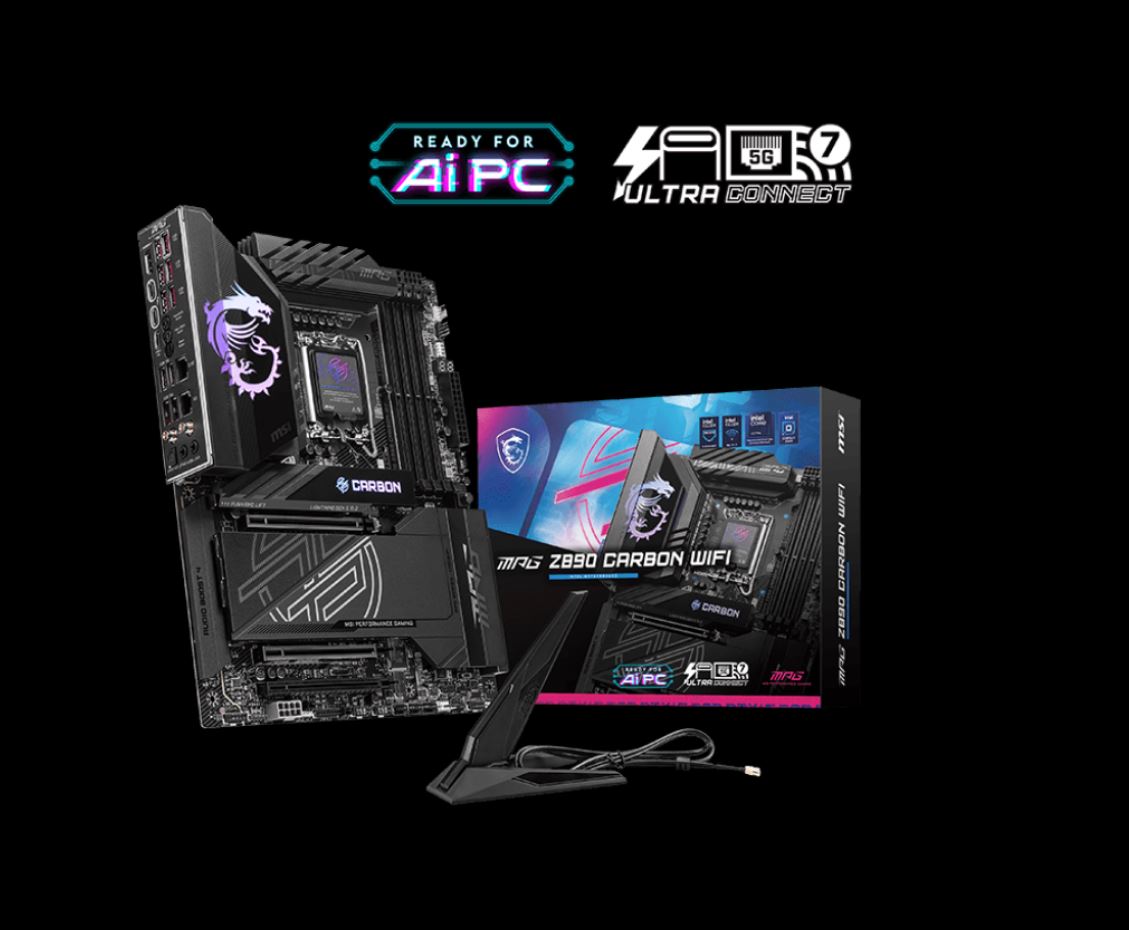 MSI MPG Z890 CARBON WIFI INTEL Z890  Motherboard, 4x DDR5 256GB, 3x PCI-E x 16, 5x M.2, 4x SATA 6...